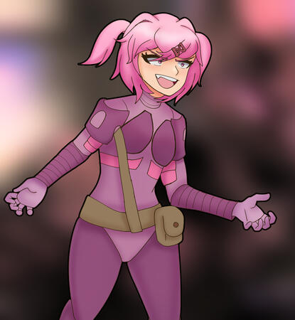 Natsuki from DDLC as the Pink Goblin, 2023